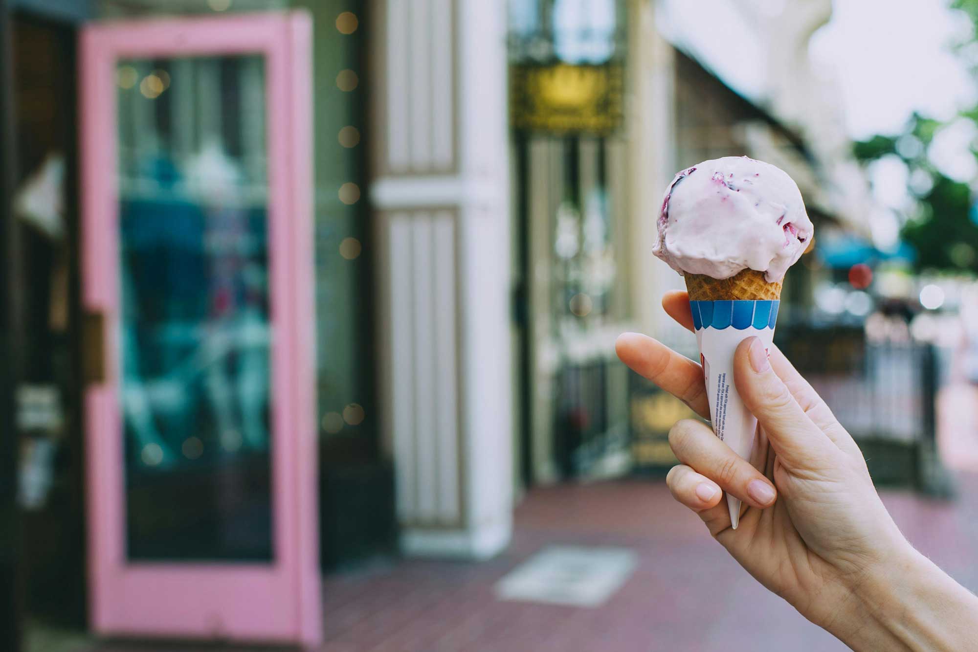 Ice cream in hand